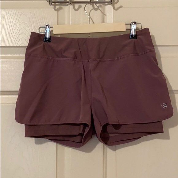 MPG Pants - Mauve Double Layer Running Shorts